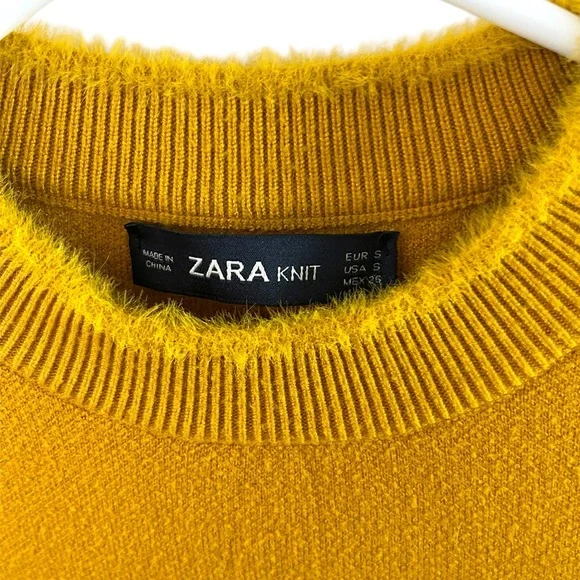 Zara Knit Mock Turtleneck Short Sleeve Sweater - Picture 3 of 5